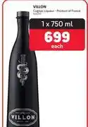 Villon cognac liqueur-product of france 450111-1 x 750ml each