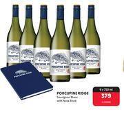 Makro Porcupine ridge sauvignon blanc with note book-6 x 750ml offer