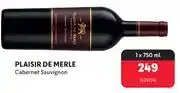 Plaisir de merle cabernet sauvignon-750ml