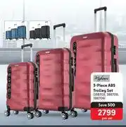 Mykonos 3-piece abs trolley set-per set