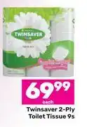 Game Twinsaver 2 ply toilet tissue 9s-each offer