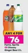 Game Fanta, sprite or stoney ginger beer-for any 4 x 2ltr offer