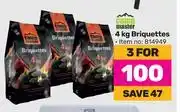Game Camp master briquettes-for 3 x 4kg offer