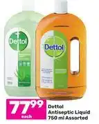 Game Dettol antiseptic liquid assorted-750ml each offer