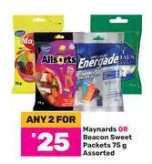 Game Maynards or beacon sweet packets assorted-for any 2 x 75g offer