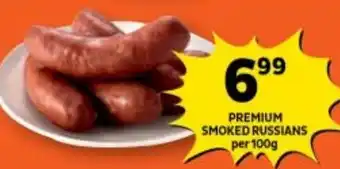 Shoprite PREMIUM SMOKED RUSSIANS per 100g offer