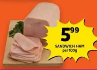 Shoprite SANDWICH HAM per 100g offer