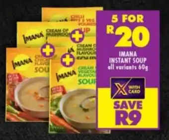 Shoprite IMANA INSTANT SOUP all variants 60g offer