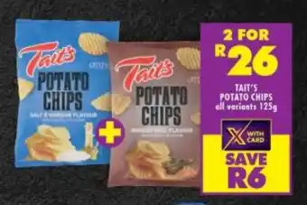Shoprite TAIT'S POTATO CHIPS all variants 125g offer
