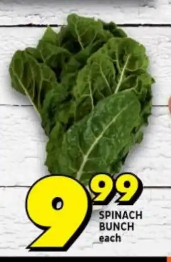 Shoprite SPINACH BUNCH offer