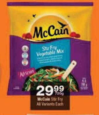 Checkers McCain Stir Fry Vegetable Mix offer