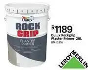 Leroy Merlin Dulux rockgrip plaster primer 81416316-20l offer