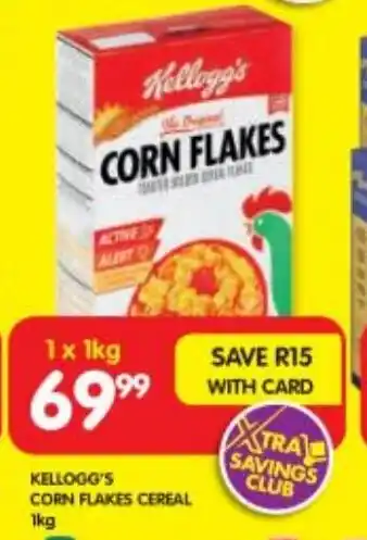 Shoprite KELLOGG'S CORN FLAKES CEREAL 1kg offer