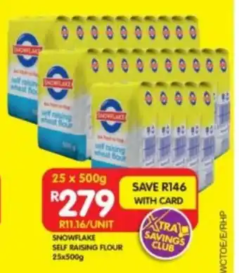 Shoprite SNOWFLAKE SELF RAISING FLOUR 25x500g offer