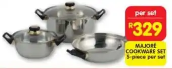 Shoprite MAJORE COOKWARE SET 5-piece per set offer
