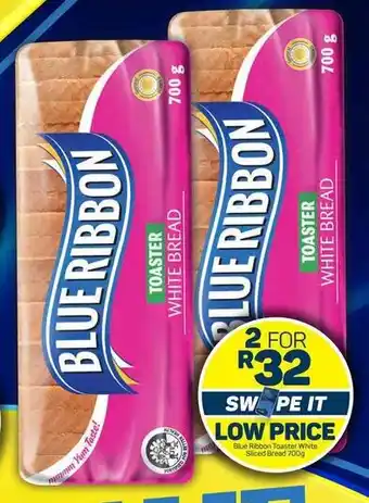Pick n Pay Blue Ribbon Toaster White Sliced Bread 700g offer