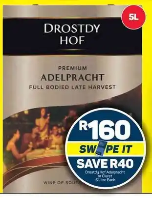Pick n Pay Drostdy Hof Adelpracht or Claret 5 Litre Each offer