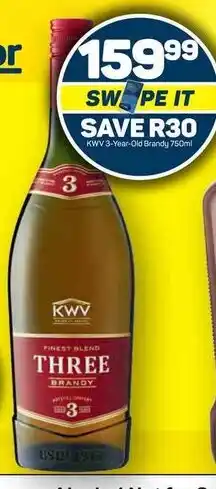 Pick n Pay KWV 3-Year-Old Brandy 750ml offer