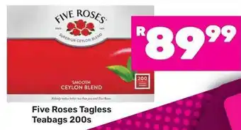 Game Five Roses Tagless Teabags 200s offer