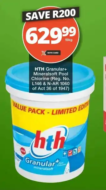 Checkers HTH Granular+ Mineralsoft Pool Chlorine offer