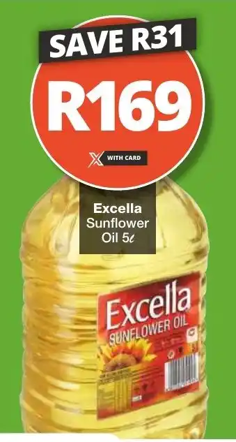 Checkers Excella Sunflower Oil 5L offer