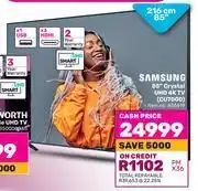Game Samsung 85 (216cm) crystal uhd 4k tv cu7000 offer