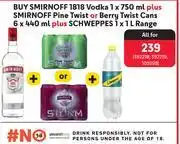 Makro Smirnoff 1818 vodka-750ml offer