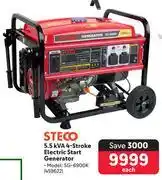 Makro Steco 5.5 kva 4 stroke electric start generator sg-6900k offer