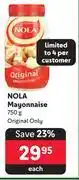 Makro Nola mayonnaise original only-750g offer