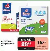 Makro Clover uht long life milk-6 x 1l offer