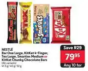 Makro Nestle barone large,kitkat 4 finger chocolate bars-for 10 x 41.5g/40g/52g offer