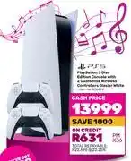 Game Ps5 play station 5 disc edition console with 2 dual sense wireless controllers glacier white offer