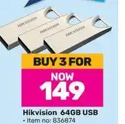 Game Hikvision 64gb usb-for 3 offer