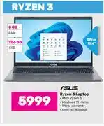 Game Asus 15.6(39cm) ryzen 3 laptop offer