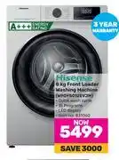 Game Hisense 8kg front loader washing machine wfqy8012evjm offer