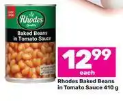 Game Rhodes baked beans in tomato sauce-410g each offer