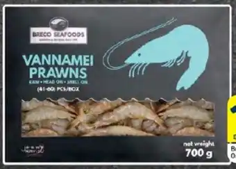 Pick n Pay Breco Prawn Vannamei H/ On 41/50 700g offer
