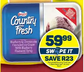 Pick n Pay Dairymaid Country Fresh Ice Cream Assorted 1.8 Litre Each offer