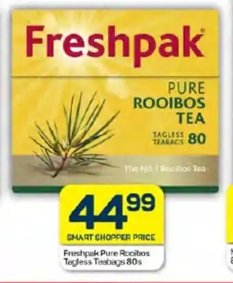 Pick n Pay Freshpak Pure Rooibos Tagless Teabags 80s offer