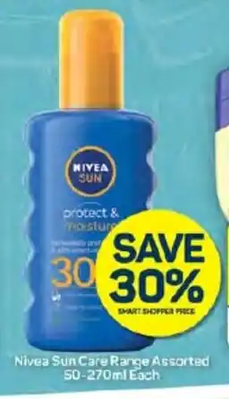 Pick n Pay Nivea Sun Care Range Assorted 50-270ml Each offer