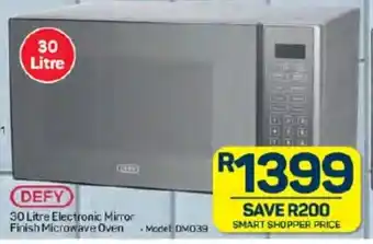 Pick n Pay DEFY 30 Litre Electronic Mirror Finish Microwave Oven offer