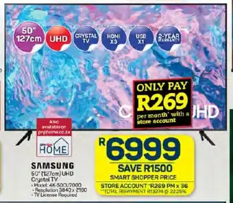 SAMSUNG 50" (127cm) UHD Crystal TV
