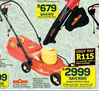 Pick n Pay WOLF Garden 1500W Cyclone Electric Lawnmower offer