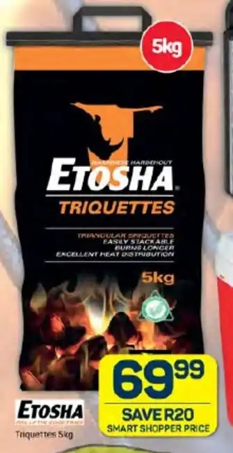 Pick n Pay ETOSHA Triquettes 5kg offer