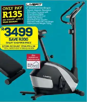 Pick n Pay LIVEFIT LF-2000 Exercise Bicycle offer