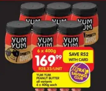YUM YUM PEANUT BUTTER all variants 6x400g each