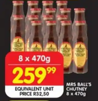 Shoprite MRS BALL'S CHUTNEY 8x470g offer