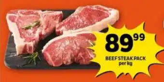 Shoprite BEEF STEAK PACK per kg offer