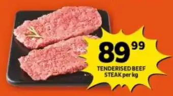 Shoprite TENDERISED BEEF STEAK per kg offer