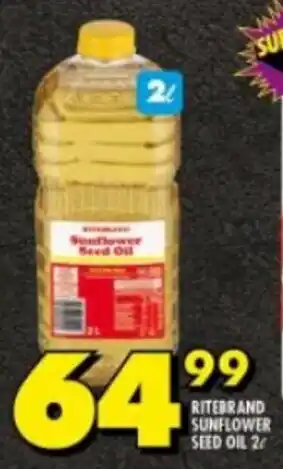 Shoprite RITEBRAND SUNFLOWER SEED OIL 2L offer